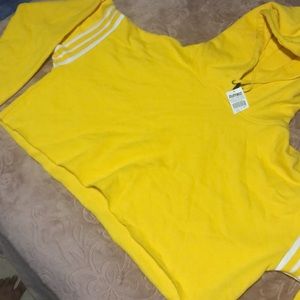 Cropped Yellow Hoodie Zumiez